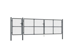 Maison Exclusive - Puerta De Jardín De Malla Color Antracita 500 X 125 Cm Acero Galvanizado