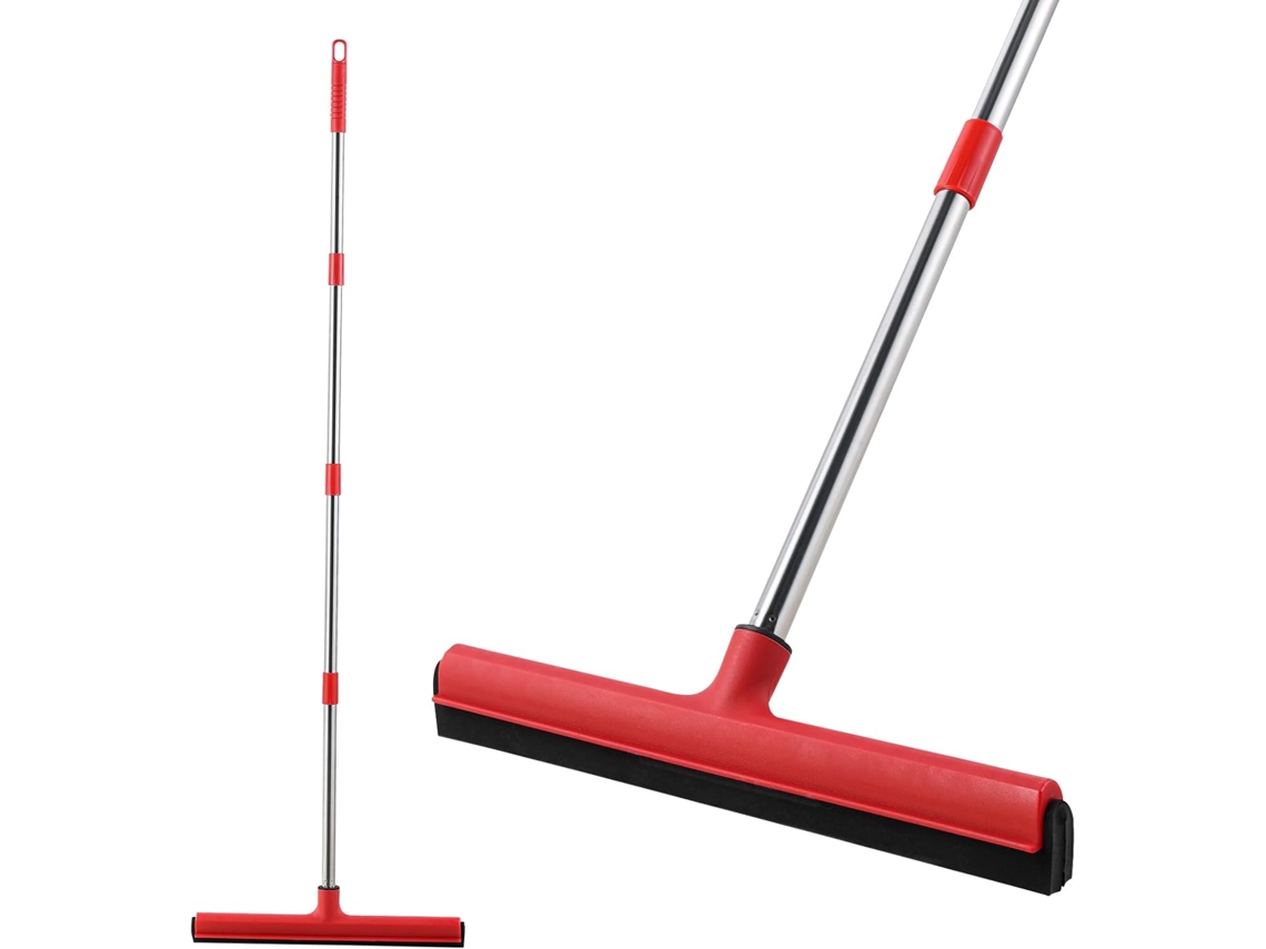 Escoba De Goma Cepillo De Goma Para Barrer Raspador Cepillo De Esponja Para Suelos Mojados Adecuado Para Ducha, Baño, Cocina