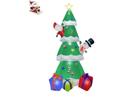 Árbol de Navidad inflable de 9 pies con decoraciones RNEMITERY