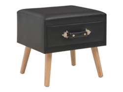 Maison Exclusive - Mesitas De Noche 2 Unidades 40x35x40 Cm Cuero Sintético Negro