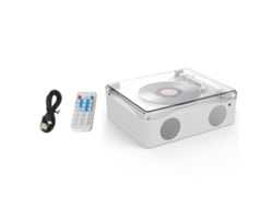 Reproductor De Cd De Madera Retro Portátil Multifuncional Con Batería Recargable, Altavoz Bt Y Control Remoto Usb