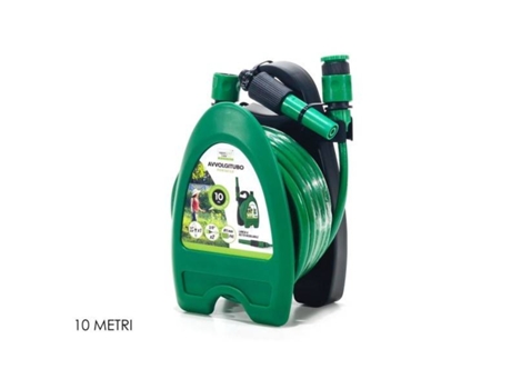 Mini Carrete de Manguera de 10 Metros Aspersor de Jardín Carrete de Manguera de Agua Compacto TRADE SHOP TRAESIO