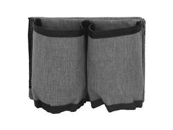 Portavasos Portátil Para Equipaje De Viaje Con Dos Bolsillos Para Viajeros Y Tripulación De Vuelo - Gris