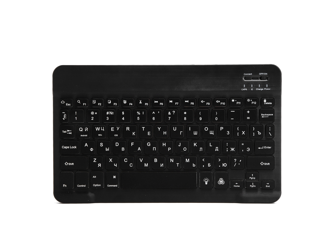 Teclado Rgb Bluetooth Inalámbrico De 10 Pulgadas Negro Ruso