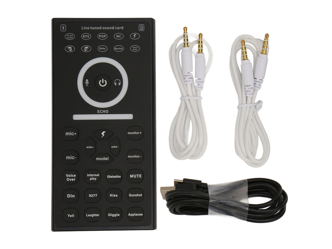 Mini Cambiador De Voz Con Efectos De Sonido, Tarjeta De Sonido Portátil Plug And Play Para Teléfono Móvil Y Pc.