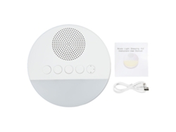 Máquina De Ruido Blanco Portátil Con Luz Nocturna, 20 Sonidos, Recargable Por Usb Para Bebés.