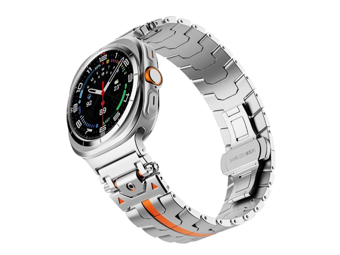 Correa para Samsung Galaxy Watch Ultra 2025 SFWINL de acero inoxidable con cierre de mariposa
