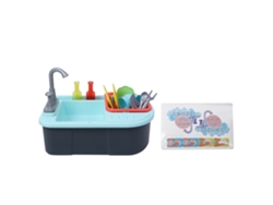 Brinquedo De Cozinha Simulada Pia Com Acessórios Para Pretend Play Infantil Interativo 3+