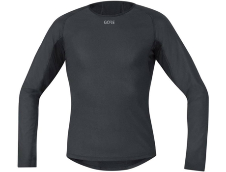 Camiseta de Hombre GORE WEAR Windstopper Thermo Montaña Poliéster Negro (M)
