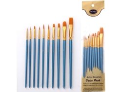 2026-10 Pinceles De Pintura Acrílica Nylon Suave Para Acuarela Oleo Gouache Niños Artistas (azul)