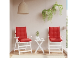 Cojines Para Silla Con Respaldo Bajo 2 Uds Tela Oxford Rojo