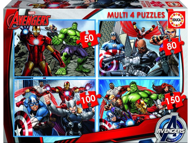 Puzzle EDUCA BORRAS Avengers (50-80-100-150 Piezas)