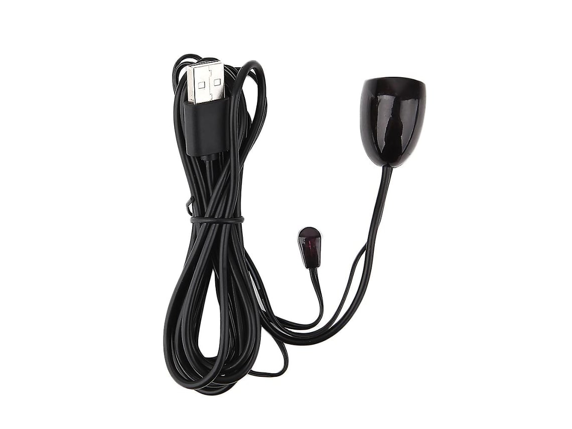Receptor extensor/repetidor de controle remoto infravermelho com adaptador USB. Alta velocidade e compatibilidade, ideal para uso doméstico.