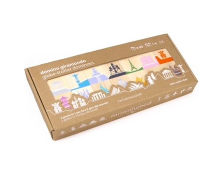Jogo de Mesa MILANIWOOD Globe-Trotter Dominoes (4 Anos)