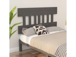 Cabecero De Cama Madera Maciza De Pino Gris 153,5x3x81 Cm