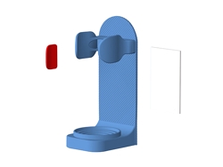 Soporte ajustable para cepillo de dientes eléctrico, base de silicona antideslizante, soporte de pared Mdug (azul)