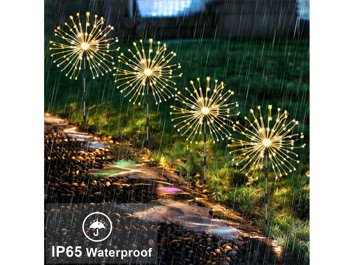 2026-luces De Cascada De Fuego Con Cable De Cobre Solares Para Jardín Paisaje Exterior Navidad Resistente Al Agua