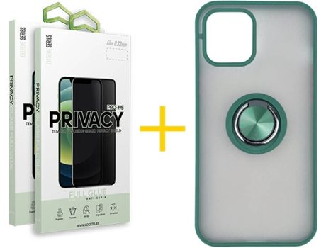 Carcasa + 2 Protectores de Pantalla para iPhone 12 Pro SKYHE Verde