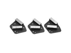 Juego De 3 Zapatas De Pulido De Diamante Trapezoidales Con Dientes Rectos De 6 Orificios N.° 16 Para Hormigón.