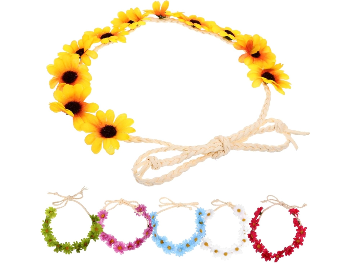 Conjunto De 6 Tiaras Florais Boho - Acessórios De Cabelo Elegantes Para Fotos E Eventos Especiais.
