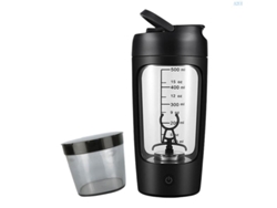 Vaso mezclador automático de proteínas de gran capacidad de 650 ml, color negro, Digitallab