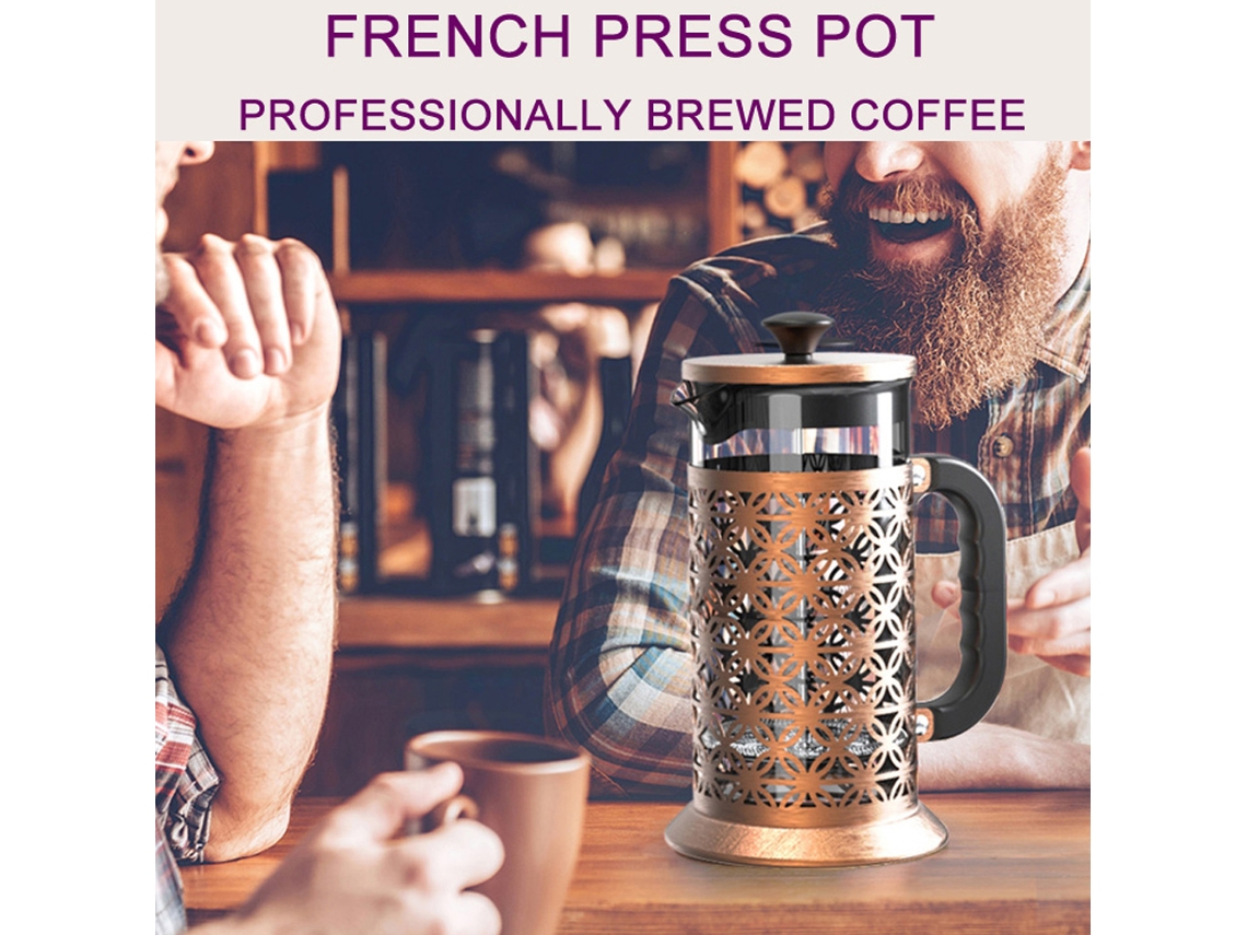 Prensa Francesa Manual De 1000 Ml Para Café Y Té Con Filtro De Acero Inoxidable.