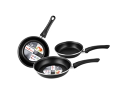 Juego de 3 Sartenes de Inducción Antiadherente MAGEFESA Kenia (Alumino Forjado - 18-20-24 cm - Negro)