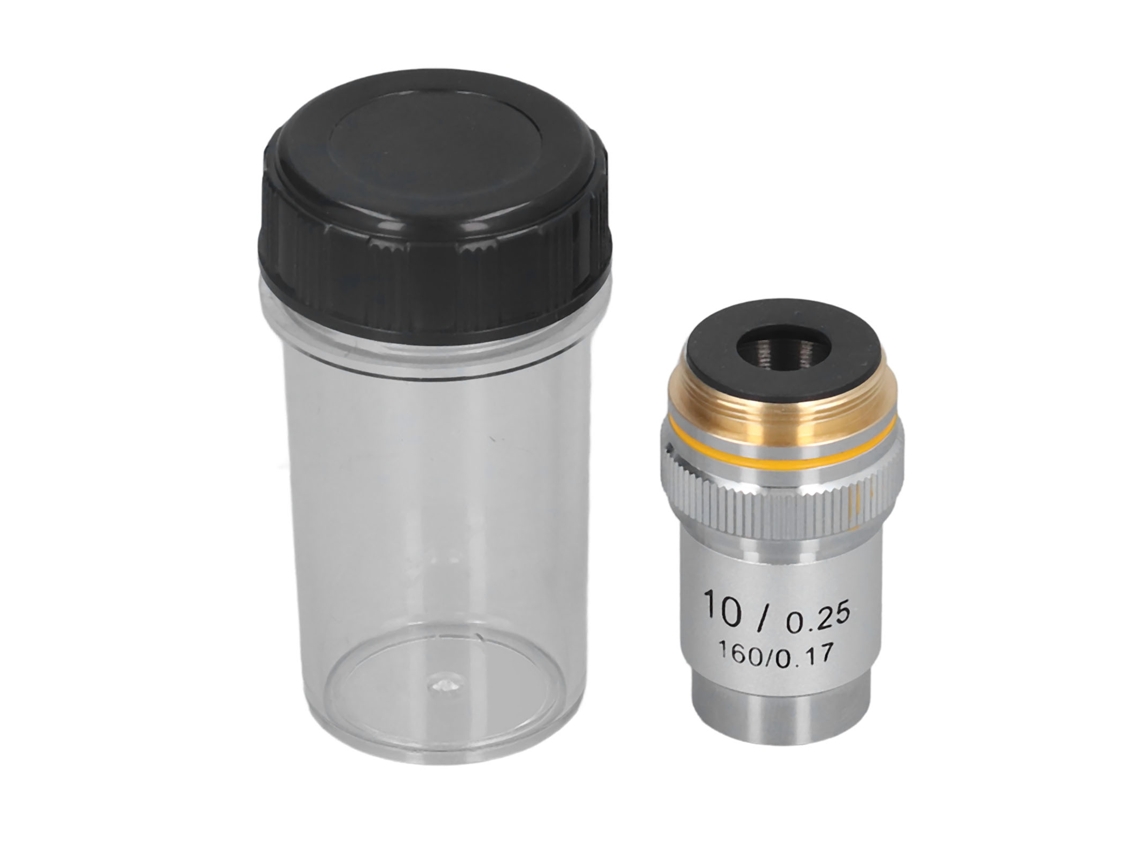 Lente Objetivo Acromática 10x Para Microscopio De Alta Potencia, Interfaz De 20,2 Mm, Accesorio.