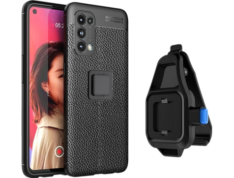 Funda Oppo Find X3 Lite Rugged Leather con Soporte de Cintura Negro