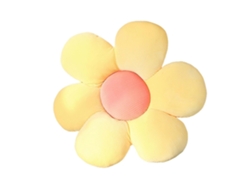 Rebe-cojín De Piso Floral Cómodo Para Niñas, Adolescentes Y Bebés Para Lectura Y Relax En Dormitorio O Sala De Juegos 40cm Amarillo