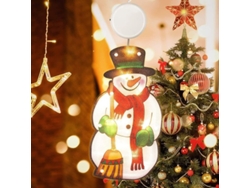 2026-luces Led Navideñas Con Ventosa, Silueta De Papá Noel, Decoración De Ventana, Operadas Por Pilas