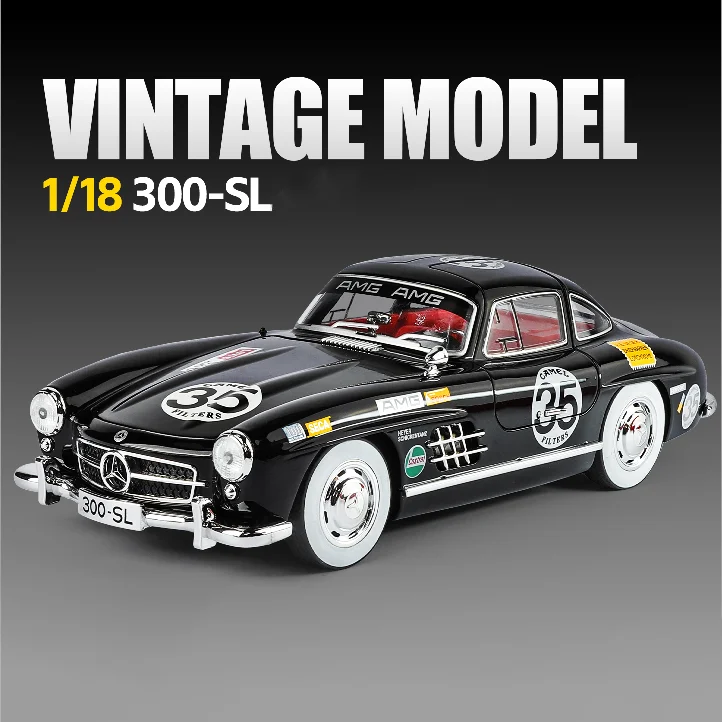(negro) Coche De Juguete A Escala 1:18 De Aleación, De Metal Fundido A Presión Con Mecanismo De Retroceso, Sonido Y Luz.