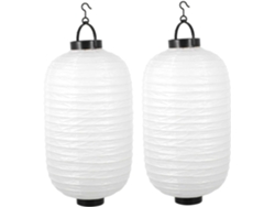 Juego de 2 farolillos de papel LED de estilo japonés, decoración de iluminación exterior. SFUSHOS