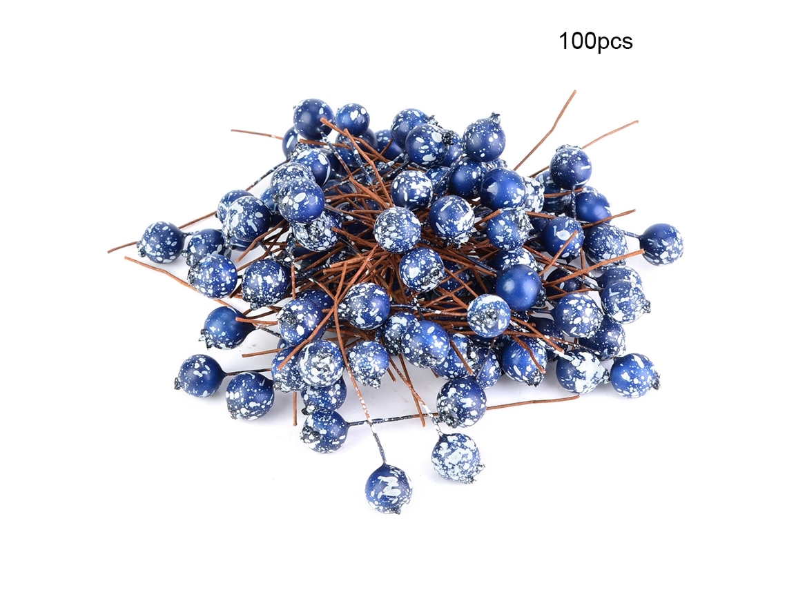 Ramo de cerezas azules artificiales para decoración del hogar, la oficina, bodas y fiestas Aiailikill