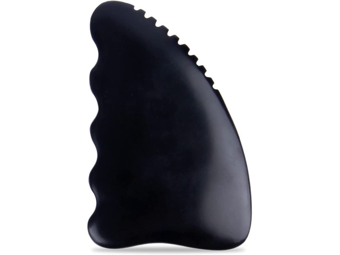 Herramienta De Masaje Gua Sha Facial Y Corporal, Piedra Gua Sha Plana Única De 9 Lados Con Cresta 3d