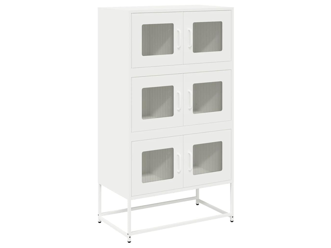 Maison Exclusive - Aparador De Acero Blanco 68x39x123 Cm