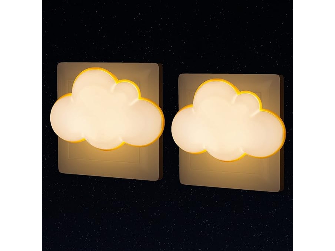 Luz Nocturna Nube 4 Uds, Led Enchufe, Pared