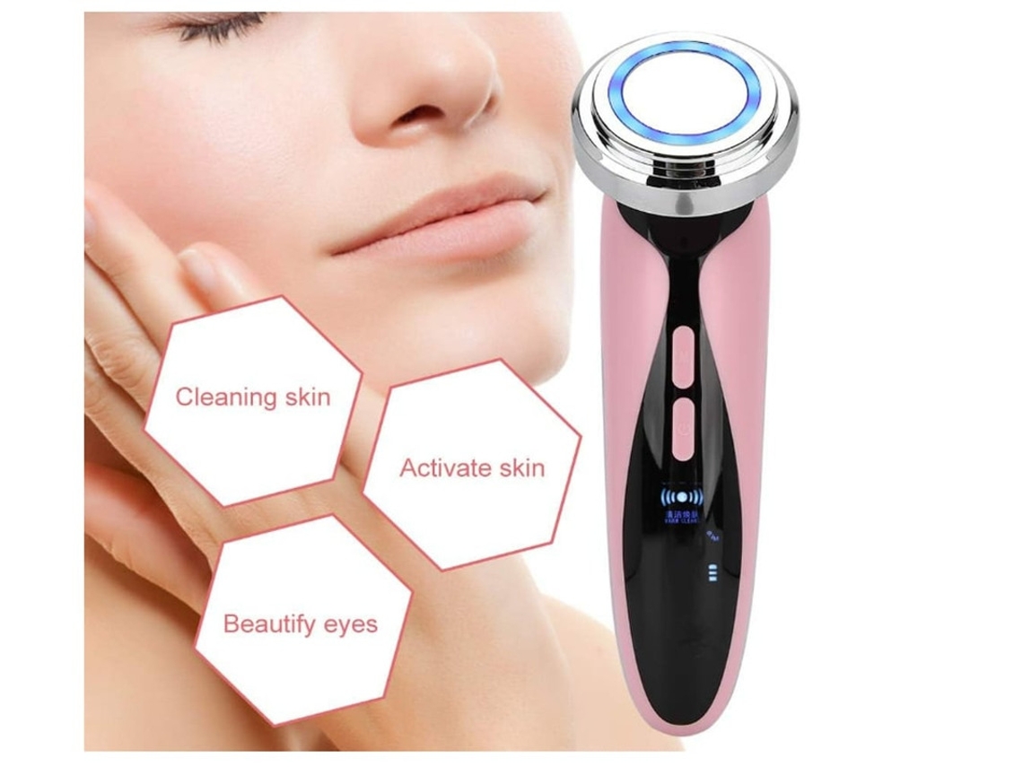 Masajeador facial eléctrico Bestvite, antiarrugas, masaje facial Ems, rejuvenecimiento de la piel, vibración, eliminación de arrugas, rosa