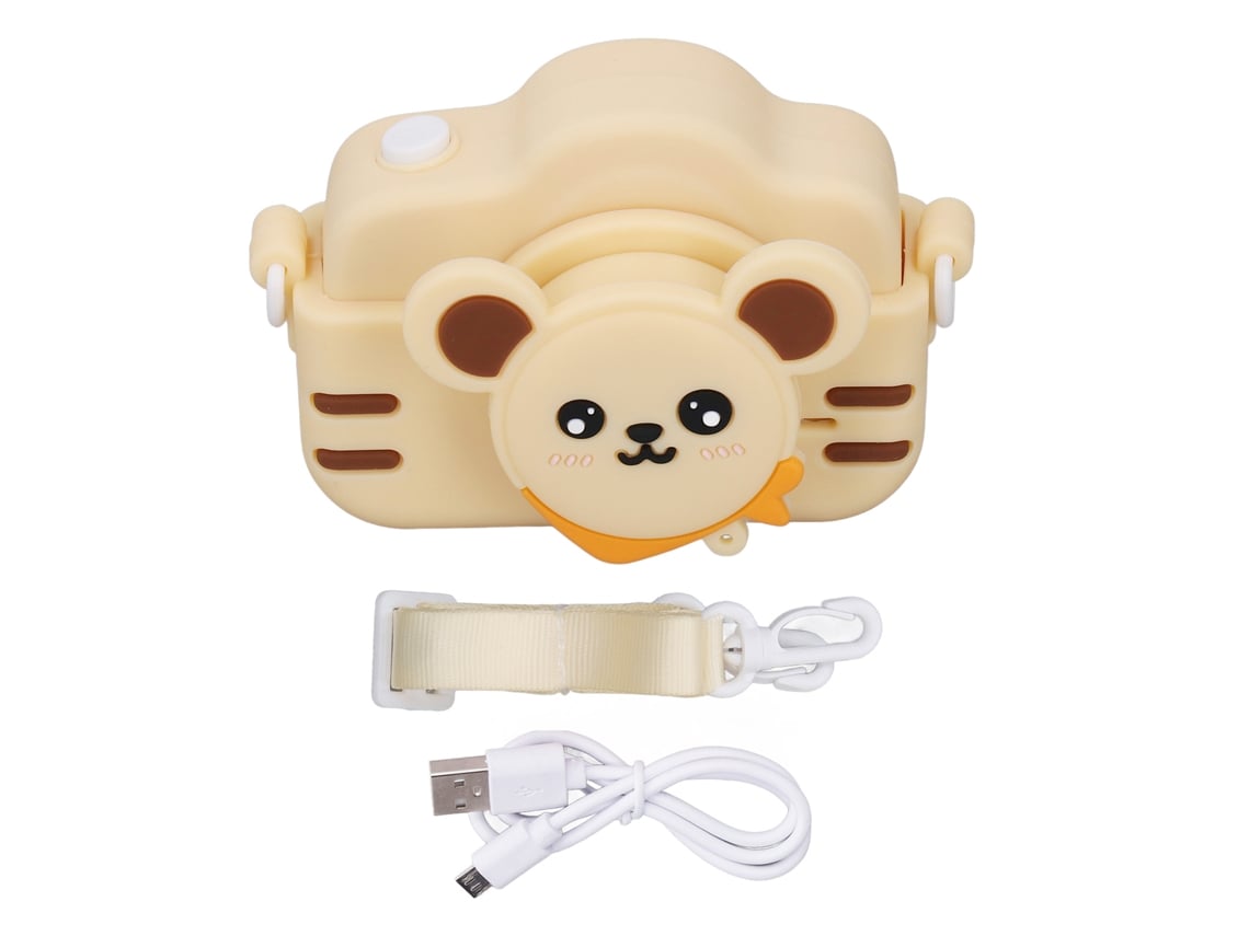 Bonita Cámara Digital Multilingüe Para Niños Con Pantalla De 2 Pulgadas Y Juegos - Amarilla