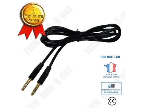 Cabo Td Cabo Mal a Mal 3,5 Mm Auxiliar Auxiliar Macho a Macho Cabo de Áudio Estéreo para Pc Ipod Mp3 Carro Preto