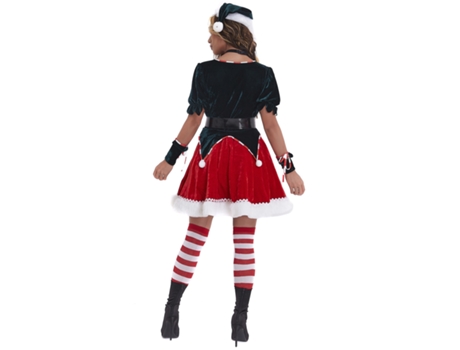 Ropa de Navidad Conjunto de vestido de disfraz de árbol de Navidad calcetines 2XL