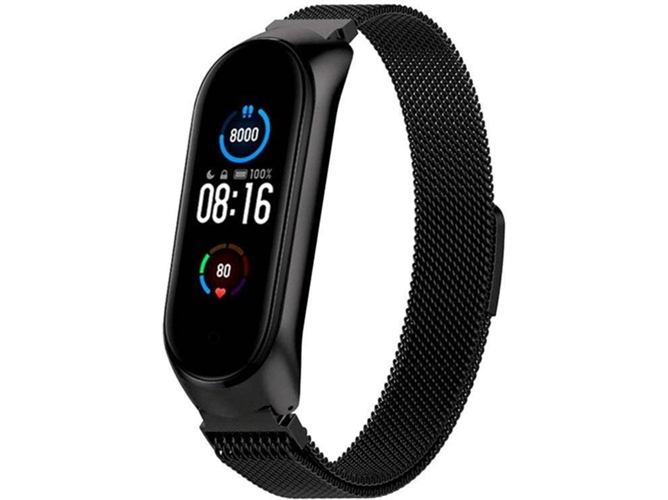 Brazelete Smartwatch COOL Metal Xiaomi Mi Band 5 (Negro)