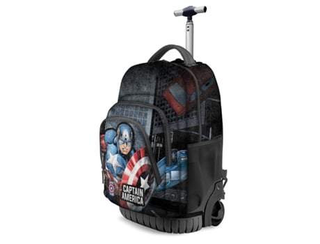 Capitán América Defender Mochila Trolley GTS FAN, Negro