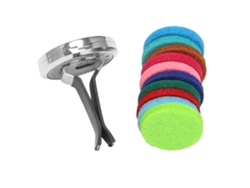 Difusor De Aceites Esenciales Para Coche Con Aromaterapia, Incluye 10 Almohadillas De Repuesto, Ambientador De Acero Inoxidable Y Clip Para La Rejil