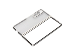 Capa De Telefone Eletroplacada Dobrável Protetora Para Z Fold 3 Prata Estilosa Com Material Pc