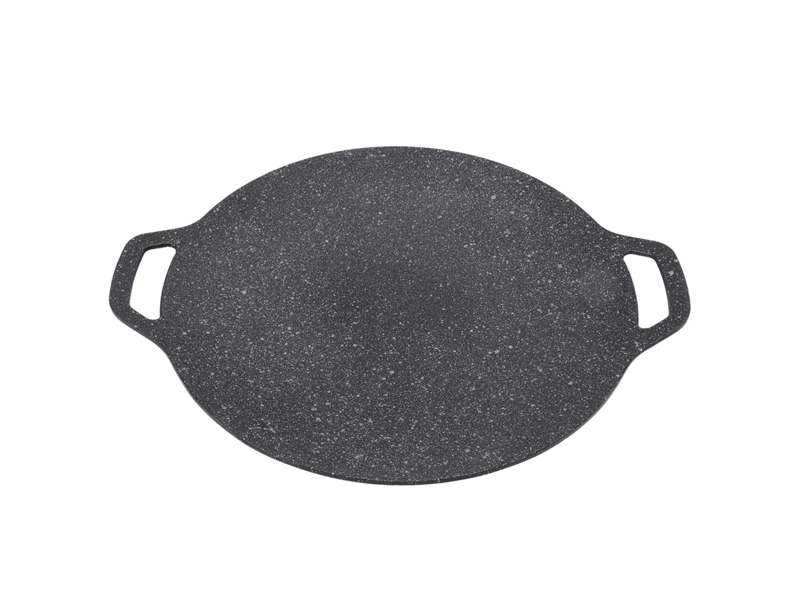 Sartén Redonda De Aluminio Estilo Coreano Para Barbacoa, 33 Cm, Para Camping Y Barbacoas Al Aire Libre.