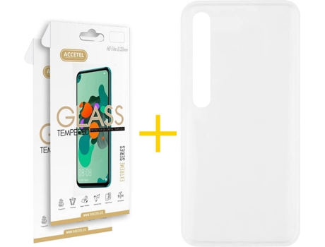 Kit Funda + Protector de Pantalla Xiaomi Mi 10 5G ACCETEL Cristal Templado 8353 Transparente
