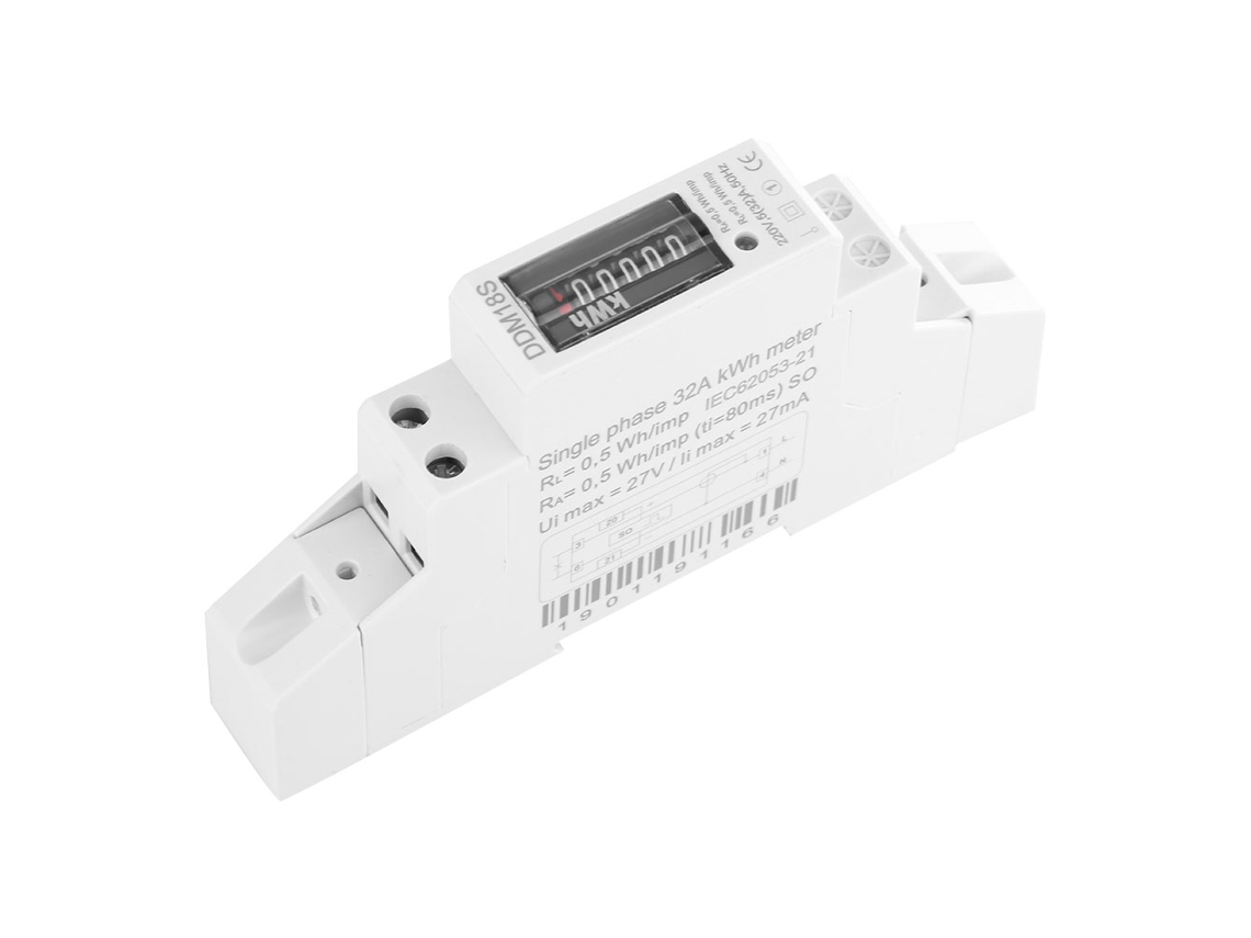 2026as-medidor De Energía Eléctrica Monofásico Din Rail Ddm18s Para Electricidad Potencia