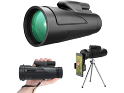 Mira Monocular 12x50 Hd De Alta Potência Com Suporte Para Smartphone E Tripé Ajustável Para Observação De Pássaros Caça Caminhada Saisiyiky