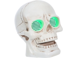 Estatua De Calavera Led Con Ojos Que Se Iluminan, Decoración De Resina Para Jardín Y Hogar Para Halloween.